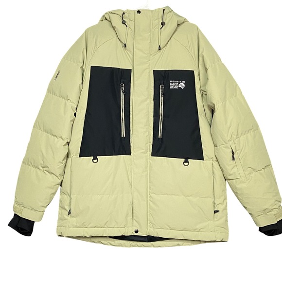 Mountain Hardwear Mens Large First Tracks Down Jacket Green DRY.Q RECCO NWT - Picture 1 of 10